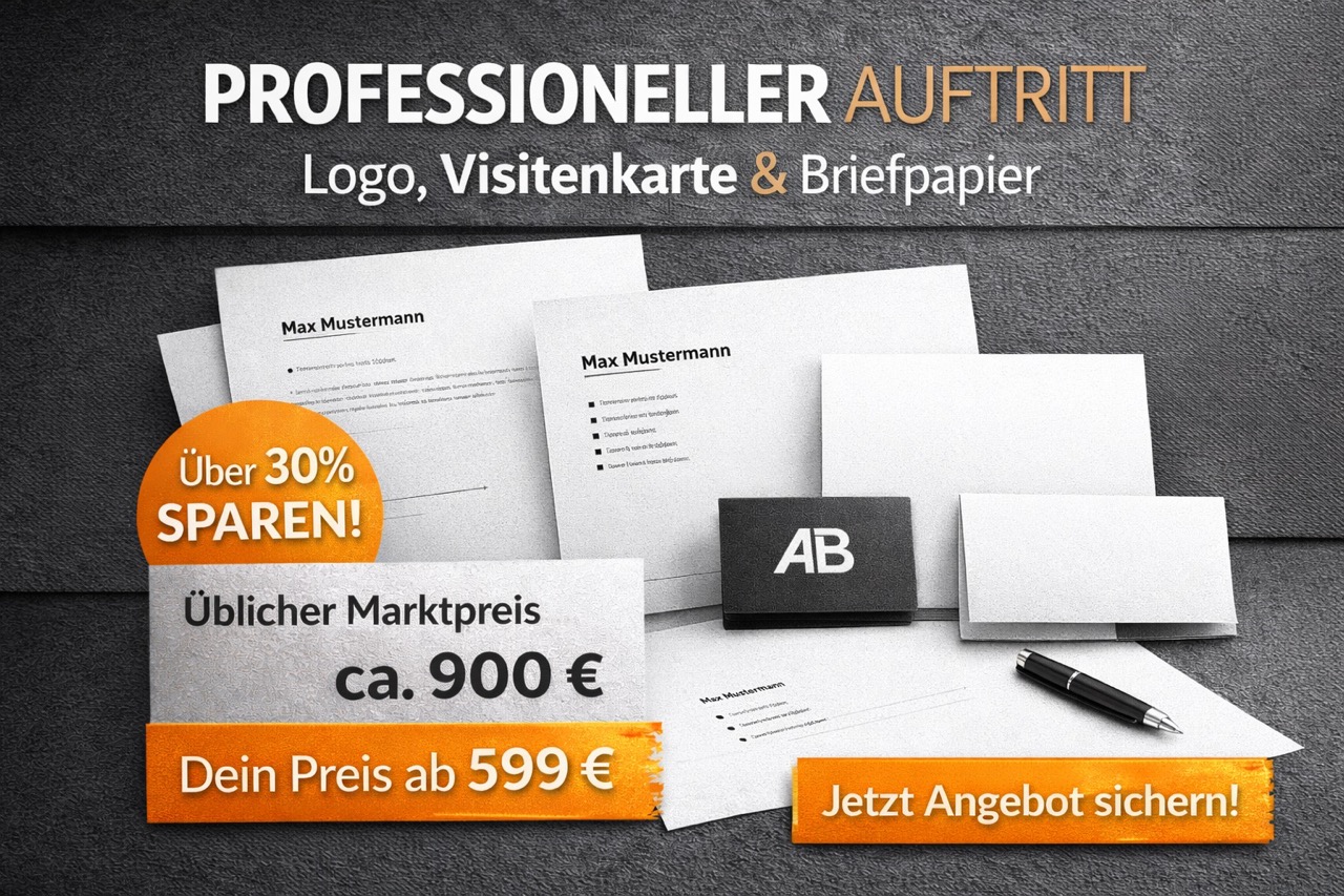Business-Paket – Logo, Visitenkarte & Briefpapier